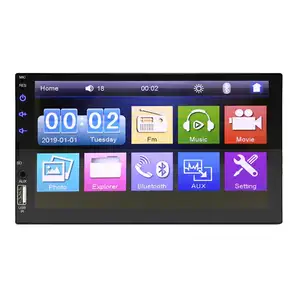 black touch screen multi language instruction 7 inch mp5 player car audio