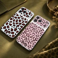 Personnalisation de coque de téléphone portable, PC, imprimé léopard, antichoc pour iPhone
