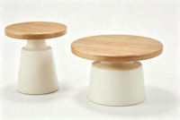 Table basse moderne multifonctionnelle en bois style crème, durable et légère, pour appartement, salon, petit appartement