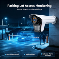 Caméra IP PoE 5MP avec détection IA humaine et véhicule, détection de franchissement de ligne de clôture virtuelle, comptage de personnes, audio bidirectionnel, vision nocturne, garantie 1 an