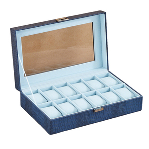 Estuche de Cuero Personalizado para <span class=keywords><strong>Relojes</strong></span>, con 12 Compartimentos, <span class=keywords><strong>Organizador</strong></span> de Viaje para <span class=keywords><strong>Relojes</strong></span> Mecánicos de <span class=keywords><strong>Hombre</strong></span>, con Función de Exhibición - Product Image 3
