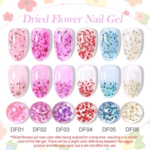 LILYCUTE 8ml Natural Flower Fairy Gel Polish Semi Permanente Soak Off Nail Art Painting Gel Barnices con <span class=keywords><strong>flores</strong></span> secas reales - Product Image 2