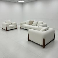 Ensemble de canapés de salon modernes et luxueux, confortables, en tissu, avec coussins moelleux haute densité, couleurs personnalisables, meubles pour la maison