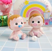 Décoration de gâteau d'anniversaire pour bébé, adorable figurine de poupée, thème de fête prénatale, décoration de gâteau