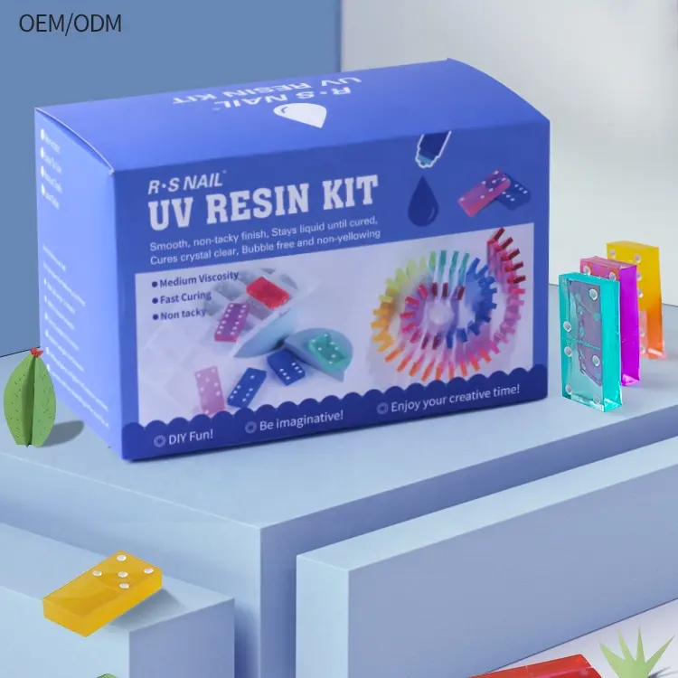 Set Glue Adhesive Glue RS Nail OEM ODM UV Resin Handmade Pai Gow UV Resin Liquid Hard/soft UV Resin Colorless Transparent Liquid