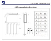 Rectificador de puente monofásico pasivado de vidrio KBP302G 200V 3A de montaje superficial para fuente de alimentación, 100% original, código de lote rastreable