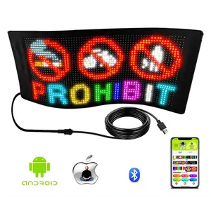 Display LED-Zeichen Tragbares RGB-LED-Matrix-Panel für Shop Car Smart APP Control Flexible LED-Panel Programmier bare Nachricht