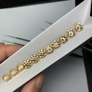เครื่องประดับแฟนซีชั้นนำขนาดเล็กคุณภาพทองโมอิส VVS1สีเพชรโมอิสซาไนต์แชมเปญระยะประชิด - Product Image 6