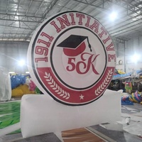 Panneau publicitaire gonflable personnalisé avec logo de marque, ventilateur intégré et souffleur d'air pour utilisation en extérieur