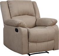 Fauteuil inclinable Mdeorn pour personnes âgées avec massage chauffant, positions réglables, revêtement en cuir, canapé en bois pour salon
