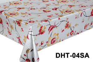 エレガントなデザイン装飾的な正方形のエンボス加工されたPVCテーブルカバーテーブルクロス防水と耐油性 - Product Image 4