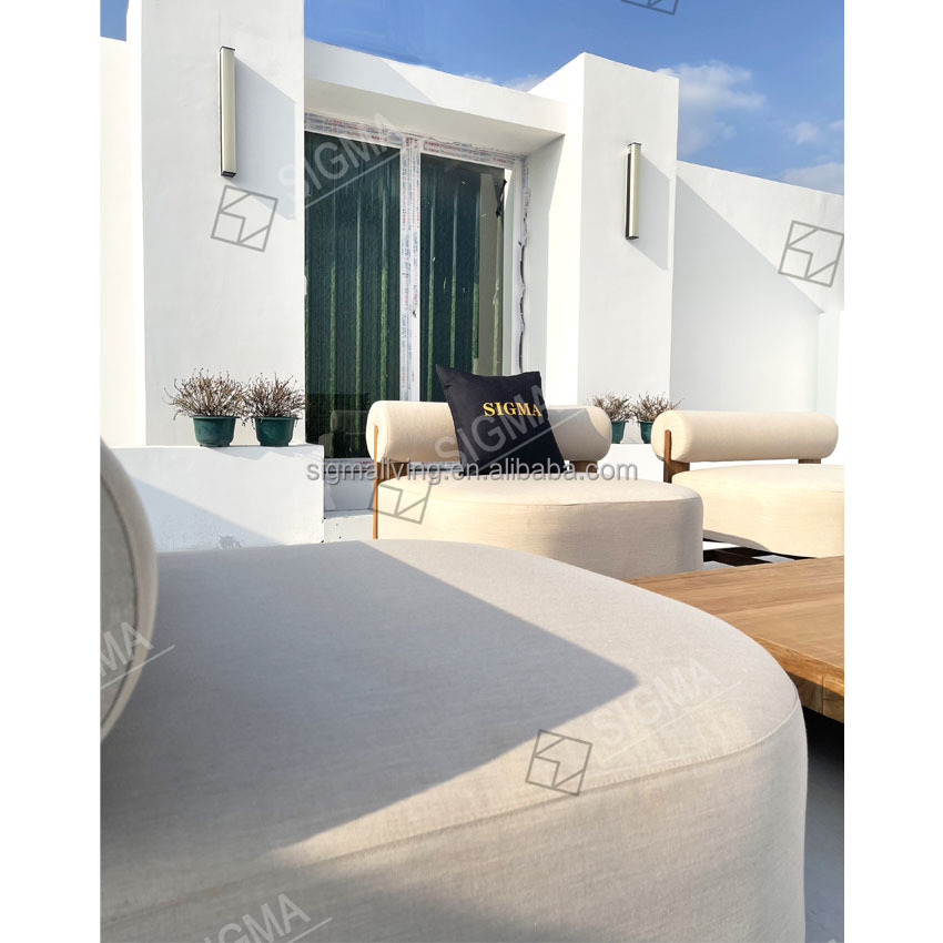 Modern New Design Teak Outdoor Furniture Set Solid Teak Wooden Sofa Sets All Weather Teak Wood Sofa Garden Set