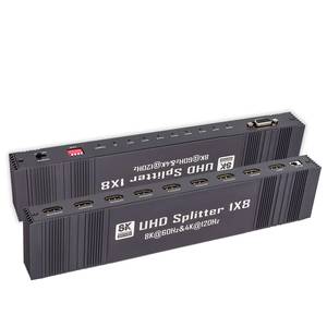 ตัวแยกสัญญาณ HDMI 48Gbps, ตัวแยกสัญญาณ HDCP 2.3, ตัวแยกสัญญาณวิดีโอ 8K@60Hz, ตัวแยกสัญญาณ HDMI อะลูมิเนียม 1 เข้า 8 ออก - Product Image 1