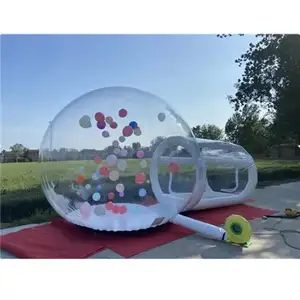 批发户外气球派对创意商业透明圆顶帐篷充气泡泡照片亭