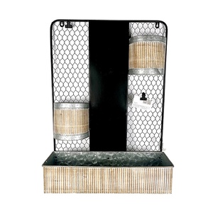 Metal wire shelf design multifunction floating wall mounted storage racks for living room
