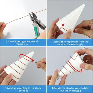 Herramienta en Espiral para Fabricación de Antenas de Jardinería, Modelo Fibonacci Coil Winding Jig, para Mejorar el Crecimiento y la Vitalidad de Plantas, Dos Tamaños de Cono, Color Blanco, Venta al Por Mayor - Product Image 5
