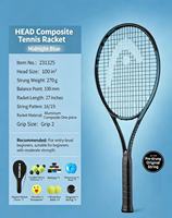 Raquette de tennis professionnelle personnalisée en fibre de carbone pour l'entraînement universel de tous, raquette de tennis 97, cordage de raquette de tennis