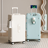 Valise à roulettes multifonctionnelle tendance, grande capacité, coque rigide ABS+PC, portable, légère, silencieuse, universelle