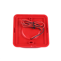 Feu stroboscopique sondeur alarme piézo-électrique sirène rouge clignotant LED lumière sirène filaire alarme incendie sirène 24v