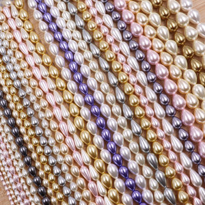 1 Hilo de Perlas en Forma de Lágrima, Perlas Sueltas para <span class=keywords><strong>la</strong></span> Fabricación de Joyas, Personalizadas de Fábrica - Product Image 5