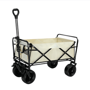 Geräuscharmer und Faltbarer Strandwagen für Camping Praktischer Metall-Gartenwagen, Tragbarer Klappbarer Outdoor-Bollerwagen - Product Image 3