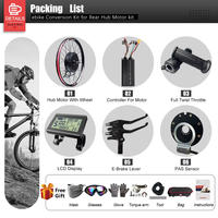 Kit de conversion de vélo électrique 72V 3000W MTX39, moteur de moyeu de roue arrière sans engrenage sans balais pour vélo électrique