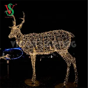 LED3Dクリスマスホリデー屋外ストリング動物トナカイ装飾鹿カートモチーフライト