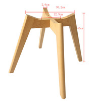 Fourniture d'usine Jambes en bois massif modernes Salle à manger Cuisine Hôtel Salon extérieur Résistance à l'abrasion Base de table en bois de hêtre