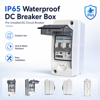 Boîte de distribution solaire photovoltaïque étanche IP65 avec disjoncteur DC 2P 32A 600V et couvercle transparent