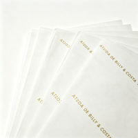 Papier de soie métallique imperméable de luxe, imprimé avec logo personnalisé, pour l'emballage de vêtements et de cadeaux