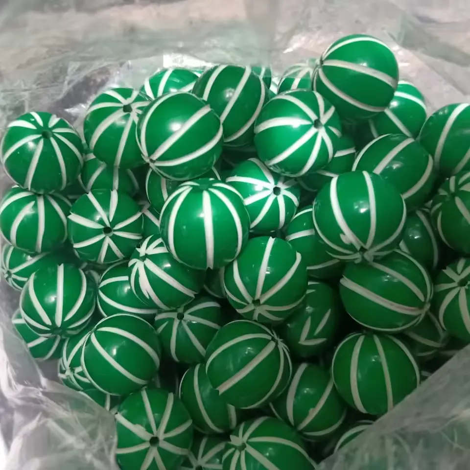Latest Design Resin Green Ball Beads for Jewelry Making Wholesale Crafts Material