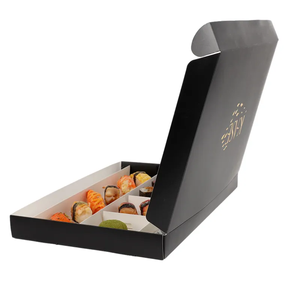 Wholesale cardboard paper container food packaging disposable custom logo sushi takeaway togo box