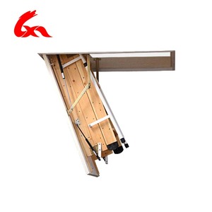 Escalera Telescópica Plegable de Madera Maciza con Diseño de Silla con Bisagras - Product Image 5