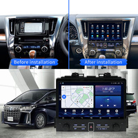 Navigation Gps stéréo de voiture 11.6 pouces Hd pour Toyota Alphard 30 série 15-21 Android Auto Carplay Bluetooth musique intégrée 4 caméras