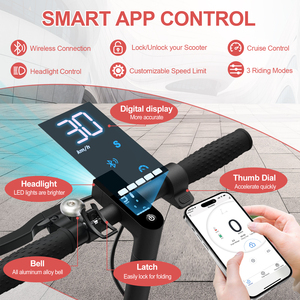 Patinete Eléctrico de Aluminio Personalizable de 10 Pulgadas para Adultos, Plegable, con Control por Aplicación, Batería de Litio Impermeable, Alcance de 40-60 km, S11-3H-13.4 ALUMI - Product Image 5