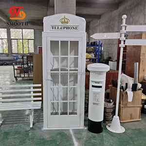 Cabine téléphonique blanche personnalisée au prix d'usine, cabine téléphonique classique pour les décorations de mariage, les fêtes et les événements - Product Image 3