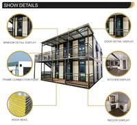Maison Conteneur Extensible à Double Étages, Modulaire Préfabriquée, Petites Maisons Préfabriquées, Casa Prefabricada Pliable à 2 Niveaux