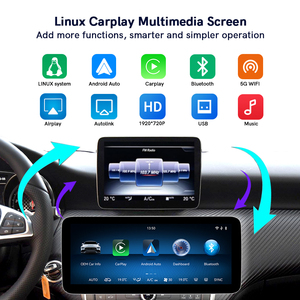 Layar CARPLAY & Android Auto 12,3 inci untuk Mobil AS, Cocok untuk Kendaraan Mercedes A-Class W176, Pemutar Multimedia Radio - Product Image 2