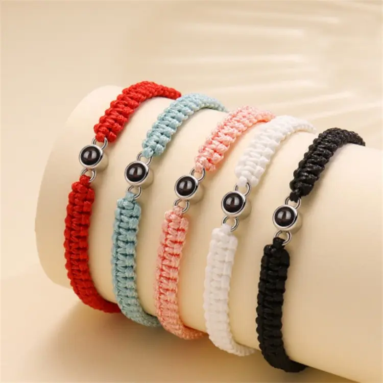 2023 Adjustable Colorful Woven Tassels Wrist Anklet Jewelry Friendship Gift Handmade String Wrap Braided Cord Bracelet