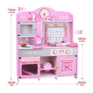 Populaire Jouet de <span class=keywords><strong>Cuisine</strong></span> en Bois Montessori Éducatif Précoce pour Enfants, Grand Ensemble de Simulation d'Aliments Rose pour Garçons et Filles - Product Image 4