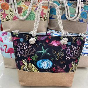 Voyage Hawaii <span class=keywords><strong>Miami</strong></span> Floride Souvenir Shopping sac de plage toile personnalisée <span class=keywords><strong>vacances</strong></span> d'été <span class=keywords><strong>vacances</strong></span> Souvenir plage sac de plage - Product Image 4