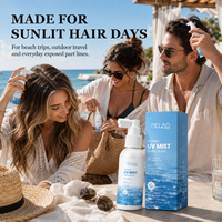 Spray solaire minéral SPF 50 à l'oxyde de zinc, protection UV naturelle résistante à l'eau pour le cuir chevelu, format voyage, brume solaire portable
