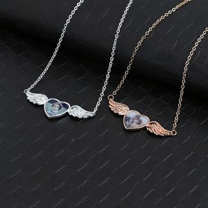 Engravable Charm <b>Necklace</b> With <b>Custom</b> <b>Name</b> and Diy Pcs Picture Stainless Steel Pendant Engraving Cutting Gold Silver Jewelry - Product Image 3