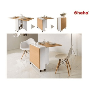 Clus Ohaha Smart Multi-function <b>Folding</b> Dining <b>Table</b> - With Wheels/No Wheels BA005 Smart Foldable Dining <b>Table</b> With Rolling Whee - Product Image 3