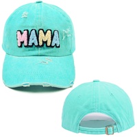 Gorra de béisbol personalizada de 6 paneles, estilo vintage desgastado, con bordado 3D en felpa, cierre a presión, tipo Dad Hat, de terciopelo común.