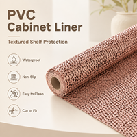 Tapis de protection pour tiroirs et étagères en PVC à mailles ouvertes, couleur or rose, antidérapant, imperméable, facile à découper, pour rangement de cuisine