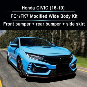 Leishuo Phía Trước Phía Sau Bumper Lưới Tản Nhiệt Phía Trước Lip Bên Váy Phía Sau Spoiler Đầy Đủ Loại R Cơ Thể Kit Đối Với Honda Civic 2016-2020