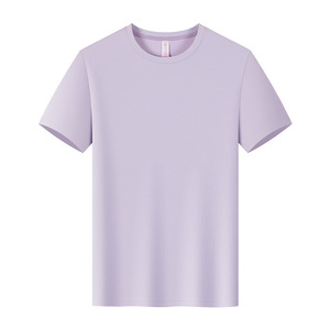 Custom T-Shirt Women's Short Sleeve Solid Color Polyester Quick Dry Leisure Workwear Top YZ01-2501 - Product Image 2