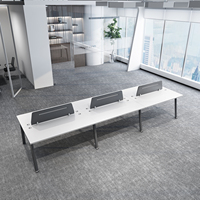 Table de bureau pour ordinateur portable de bureau commercial modulaire de conception classique pour le bureau de directeur bureau haut de gamme de 6 personnes