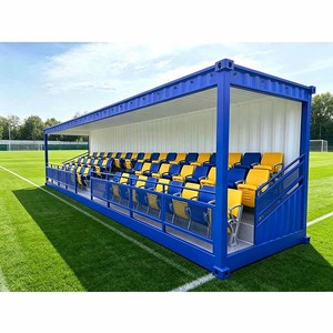 Tribuna Temporal para Campo de Fútbol de 63 Plazas, Tribuna Móvil para Exteriores con Techo, Tribuna Contenedor - Product Image 1